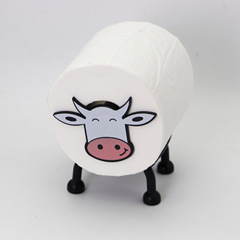 クロスボーダーTEMU新品Cow Toilet Roll Holder動物ティッシュホルダーロール紙トイレットペーパーホルダー