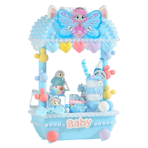 Colorful candy cart DIY handmade material package Ice cream shop supermarket children's play house boys and girls toys