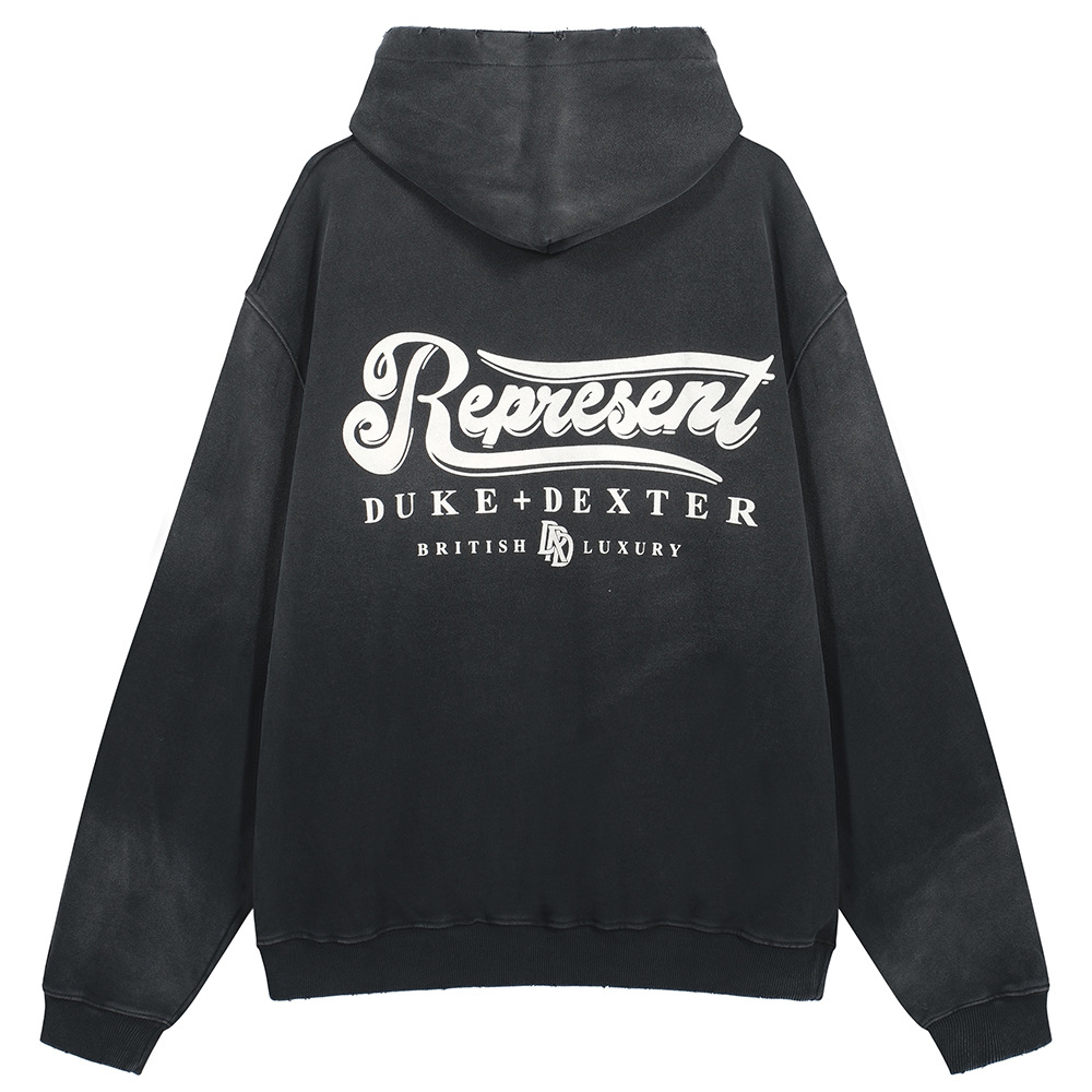 24 nuevo representante logotipo de letras Waffle empalme para hacer viejos hombres y mujeres sueltos sudaderas encapuchadas