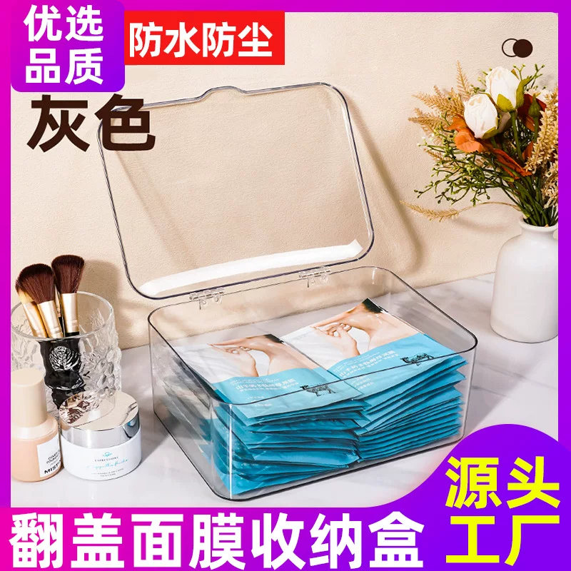 Face mask, storage box, table transparent cosmetic dressing table, increased thickness