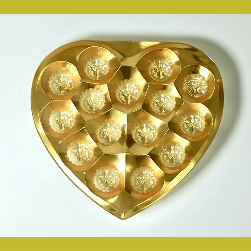 Caja de plástico en forma de corazón de 15 gránulos Jinsha bola de chocolate dulces de boda caja de regalo especial para boda