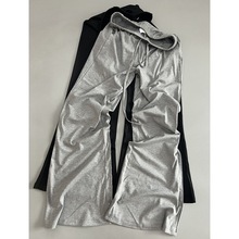 酷酷的大长腿喇叭裤纯色女夏季新款垂感休闲百搭拖地长裤子潮小众