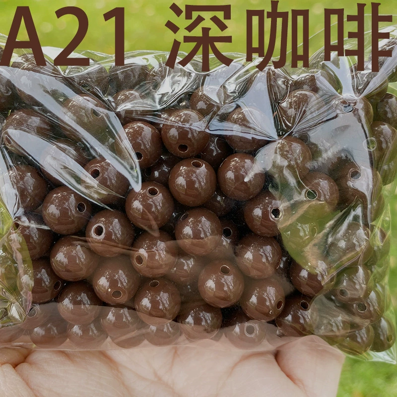 Round beads, bag, plastic woven acrylic accessory handmade, DIY