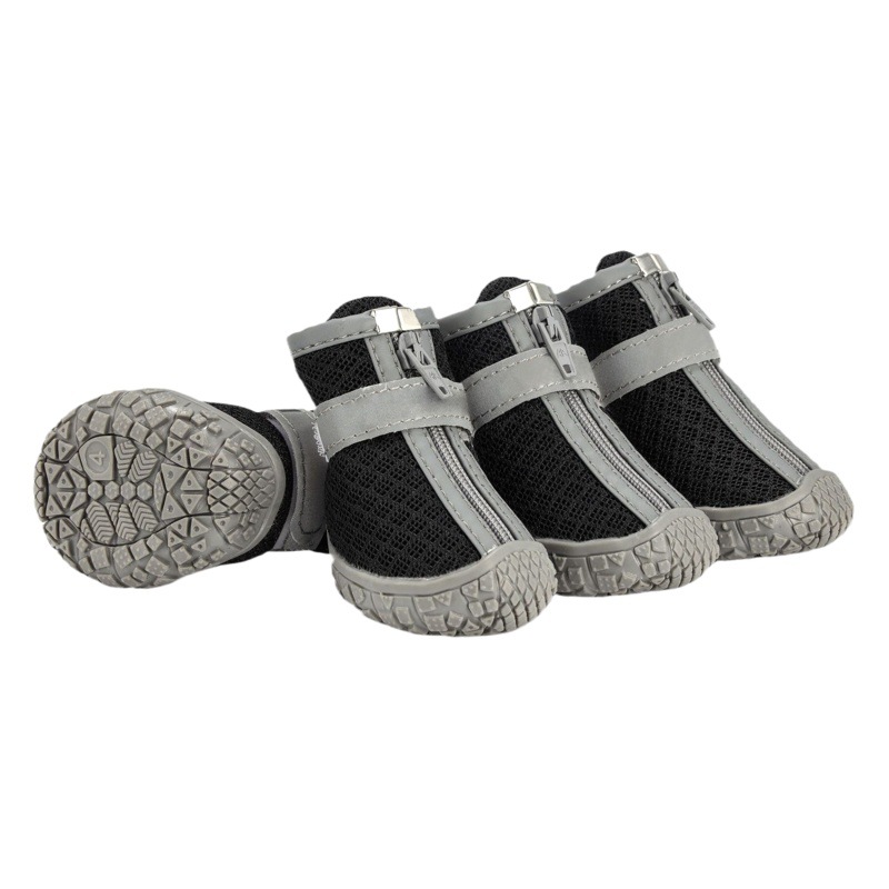 Zapatos para perros transfronterizos a prueba de agua antideslizante resistente al desgaste transpirable Puppy zapatos Teddy anti-sucio anti-caída cubierta del pie al aire libre cuatro estaciones