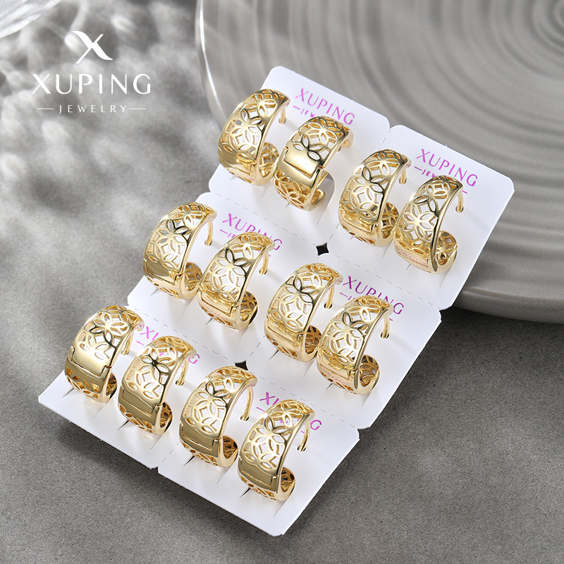 Xuping nueva moda hueco flores personales perfiles de auriculares en el viento universal simple sensación de alta calidad auriculares personalizados