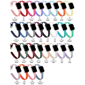 Подходит для Apple Watch 5678 10, официальная модель, Т-образный силиконовый ремешок на небольшую талию, тонкий браслет iWatch S11