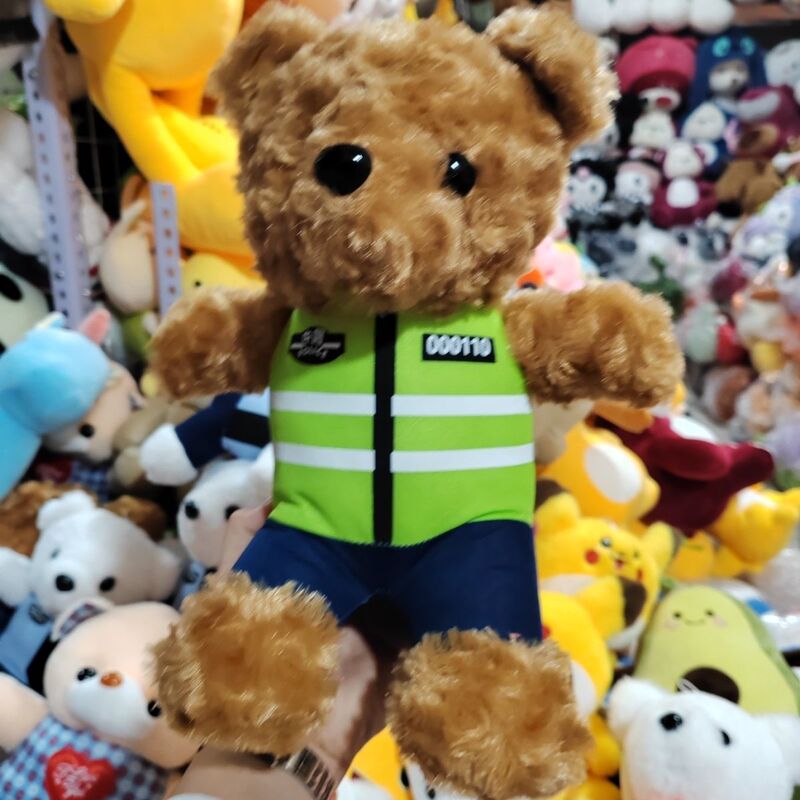 Police Bear Doll Traffic Police Bear Doll Uniform Fire Bear Teddy Bear Stuffed Toy Birthday Graduation Gift