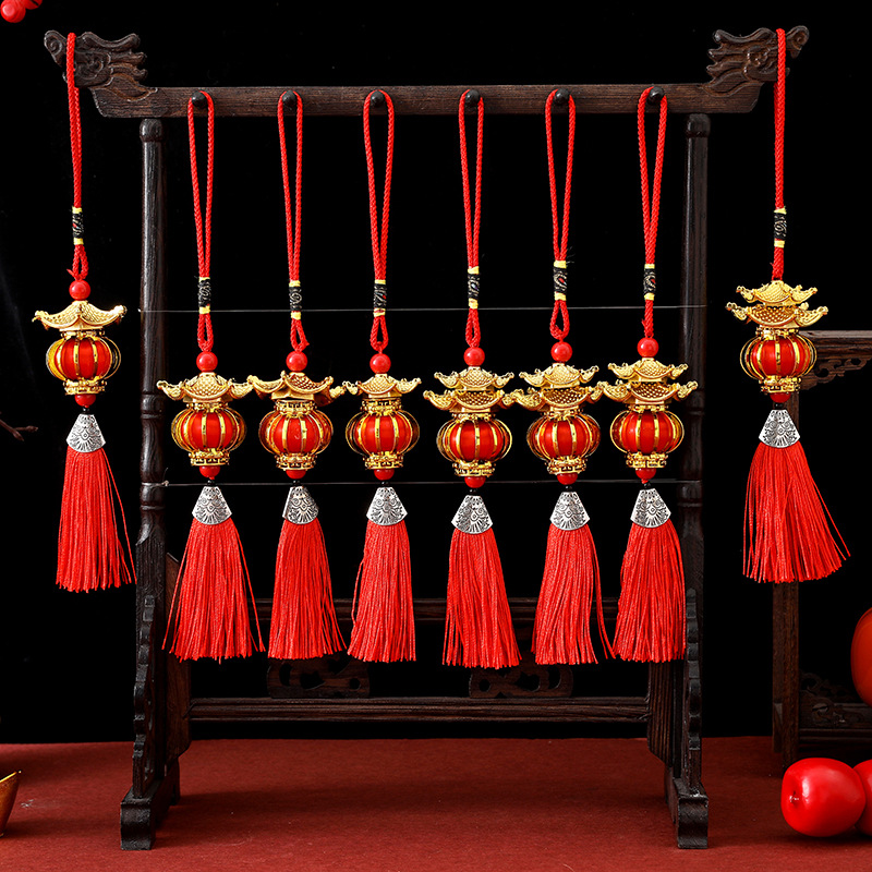 厂家批发新款宫灯灯笼年货小挂件丝光球灯笼挂饰乔迁婚庆装饰用品