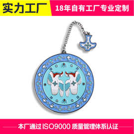 厂家制作 金属单面镜 化妆镜学生随身便携补妆镜礼品PU皮小圆镜