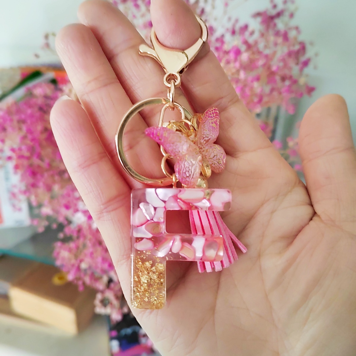 Llavero colgante letra/F