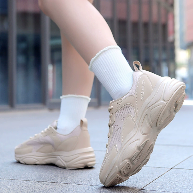 2025 Осень Новые Кроссовки Большого Размера Ретро Утолщенная Подошва Молодежные Беговые Сетчатые Спортивные Кеды Повседневные Модные Трендовые Кроссовки