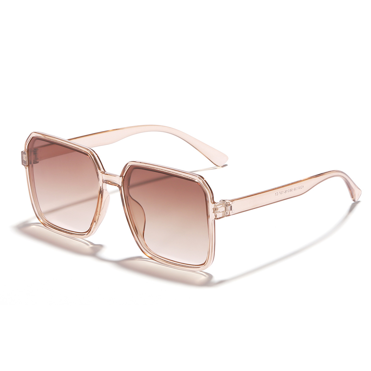 Marco negro retro Marrón marco grande gafas de sol cuadradas de belleza simple artefacto hombres y mujeres de las mismas gafas de sol a prueba de rayos UV