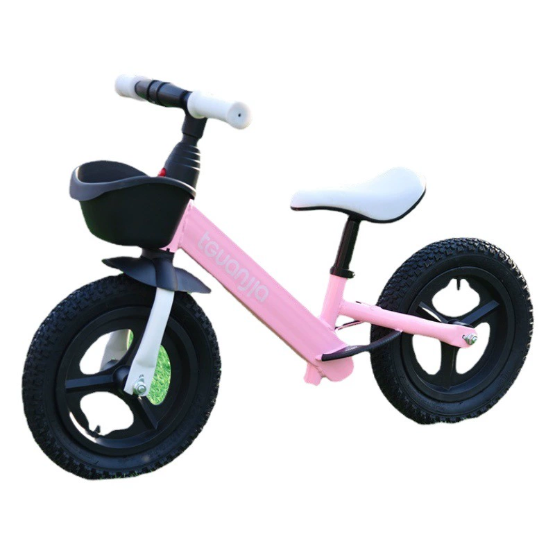 Новый детский балансировочный автомобиль 12-дюймовый скользящий автомобиль со встроенным колесом, пневматический руль, установка одной кнопки 95 с корзиной