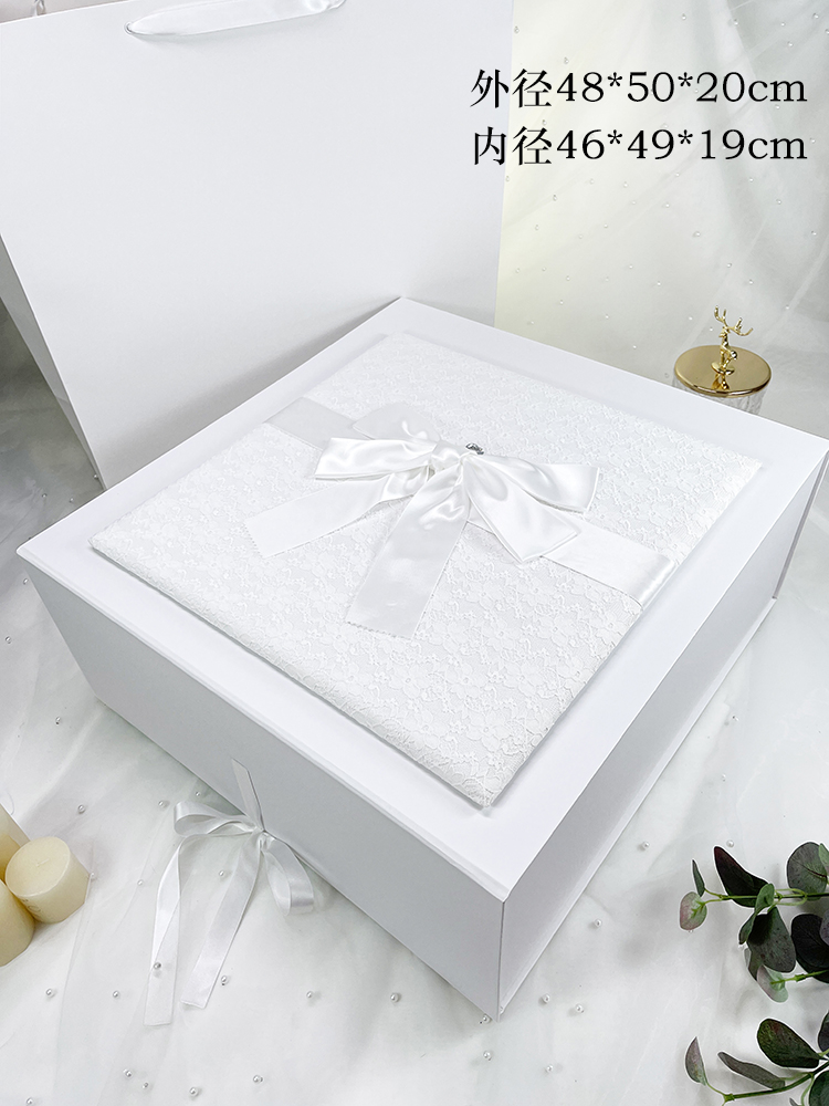 Qixi hecho a medida caja de boda flor princesa vestido de regalo de cumpleaños vestido de boda vestido de noche traje de regalo