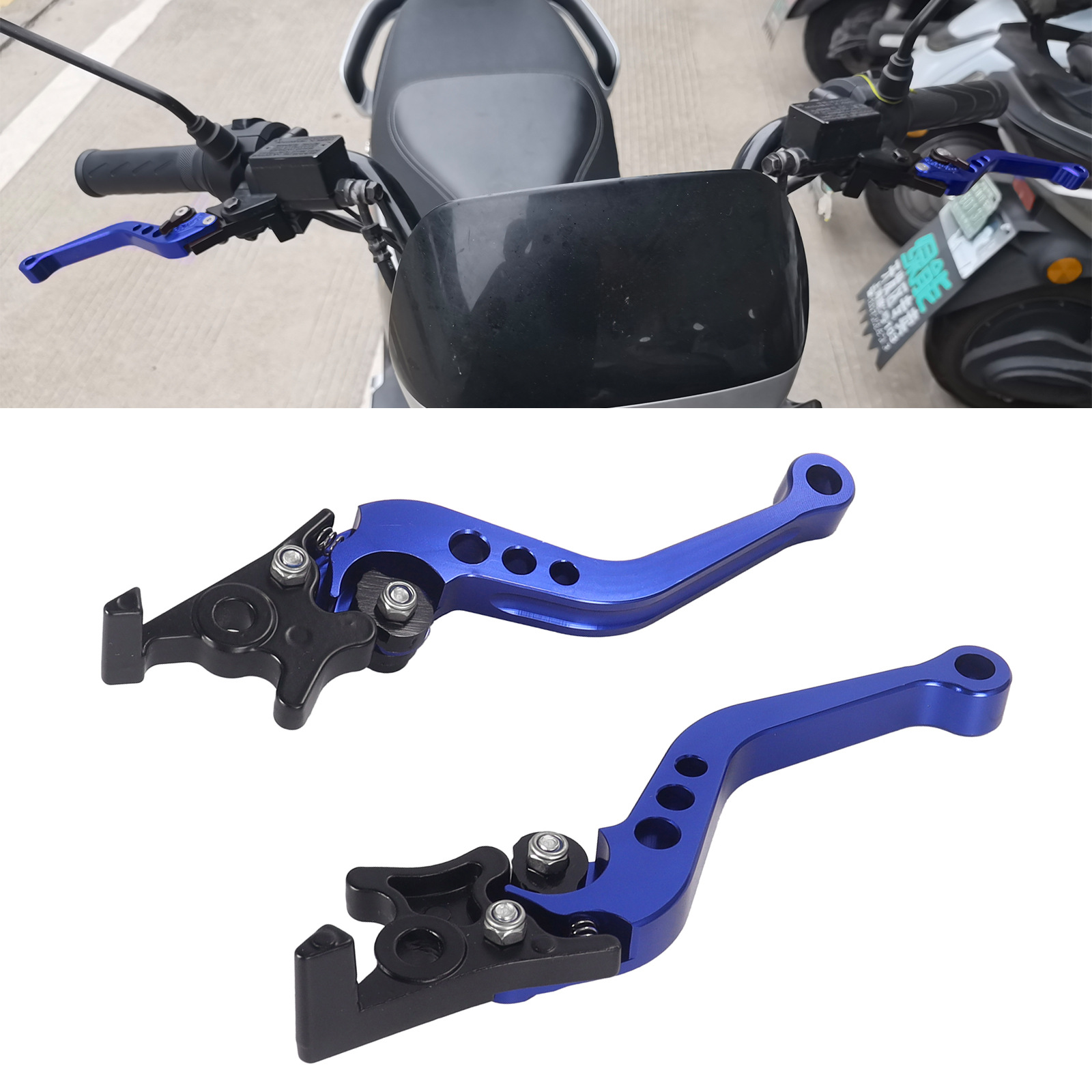 Motorcycle Cnc Accessories Modified for Fuxi Qiao Ge Dual Disc Brake Handlebar Horn Adjustable Electric Vehicle Brake Lever