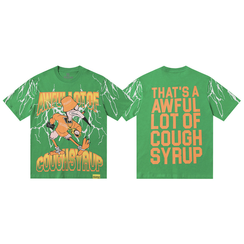 あれ。 SA AWFUL LOT OF COUGH SYRUP メンズ ヒップホップ ラップコラボ 半袖Tシャツ|undefined