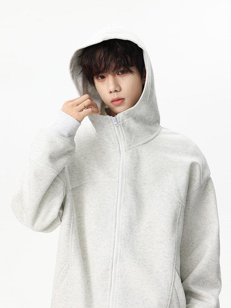 Ropa de hombre ACU | Chaqueta con capucha para niños 2025 estilo americano, de costura plana, marca juvenil de moda, cárdigan delgado para hombres.
