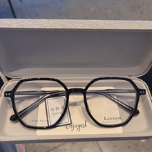 浪特梦8345多边形52板材配近视度数眼镜简约百搭时尚气质款眼镜框