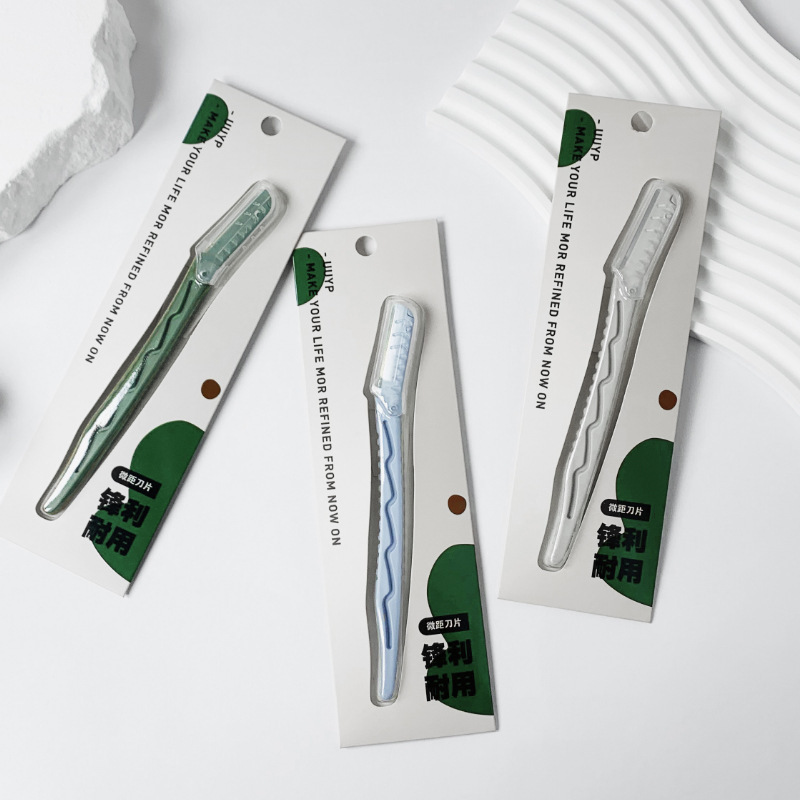 Perfilador y Cortador de Cejas de Acero Inoxidable Portátil para Maquillaje