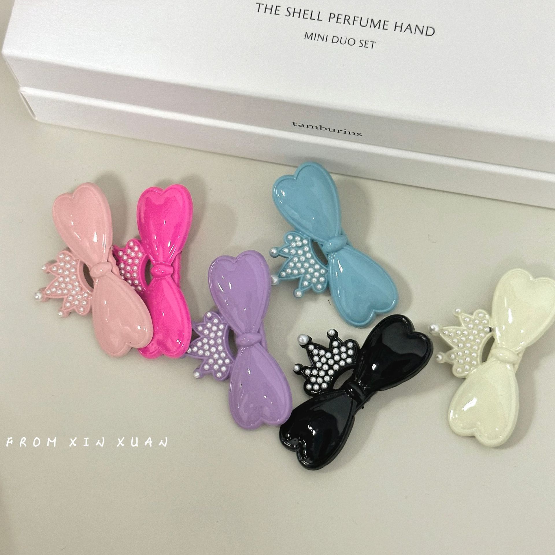 Sweet Cool Girl strik Kroon Parel haarspeld niche hoogwaardige metalen zijpony clip eendenbek clip_voghion.com