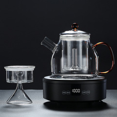 Electric ceramic stove, heat-resistant glass steaming tea kettle, steam tea kettle, black tea, Pu'er kettle, household tea kettle