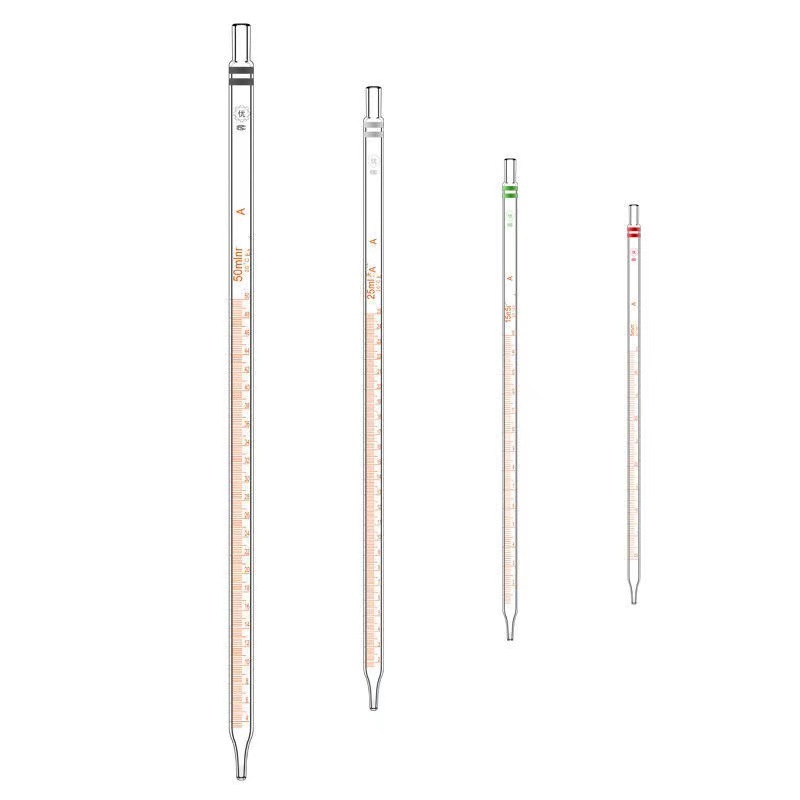 鹿头牌玻璃移液管刻度吸管分度吸量管A级1ml2ml5ml10ml25ml50ml