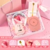 Pink 520 thermostatic cup + bouquet + spoon + greeting card + flashing light + raffia + cervical vertebra meter