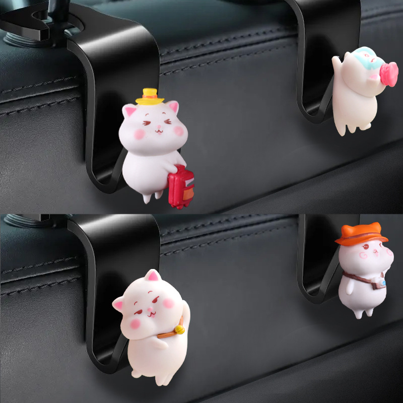 Gancho de coche de anime tridimensional de dibujos animados gancho de coche gancho de asiento multifuncional asiento lindo de dibujos animados para niñas