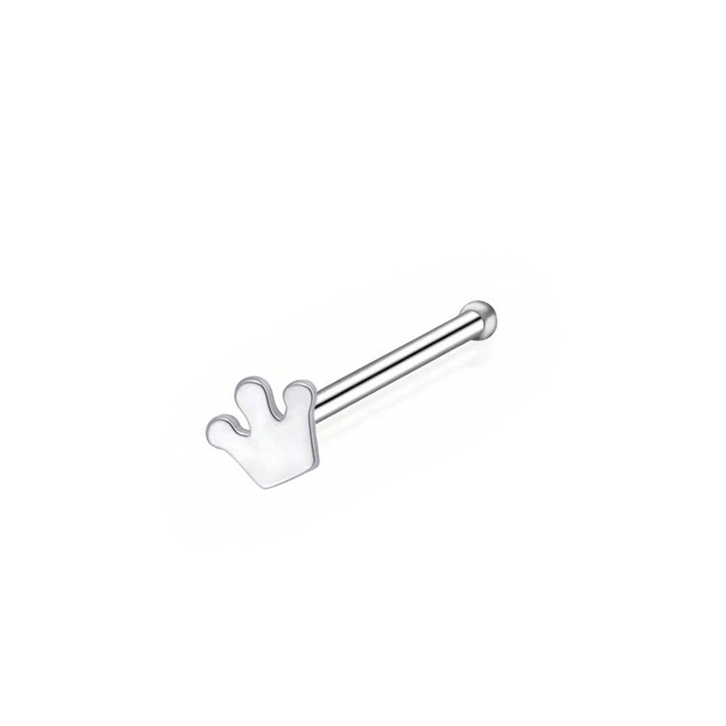 Edelstahl Nasenstecker Mit Herz Und Mond Motiv 20g Piercing_voghion.com