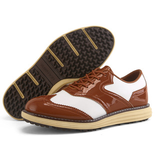 New Fixed Nail Professional Bottom Golf Shoes Leather Shoes Outdoor Training Shoes Wear-Resistant Non-Slip Sports Shoes