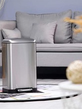 厨房垃圾桶家用大容量大号不锈钢脚踏带盖客厅酒店商用脚踩高新品