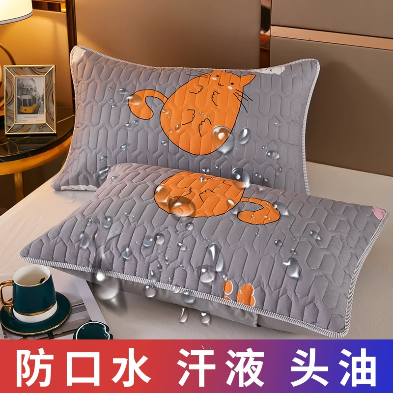 Waterproof quilted cartoon protective pillowcase, Amazon