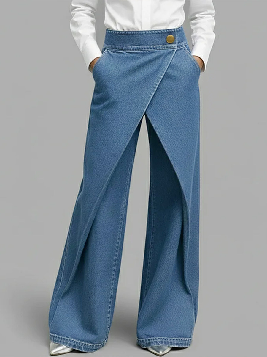 ​​Women's American Style High-Waisted Jeans - Trendy Stretch Denim Pants For Casual Wear​​_ecoleips.com