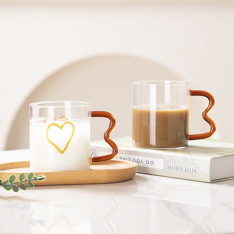 Juego de vasos de vidrio para el hogar, vaso para beber, vaso para leche y zumo, vaso de té transparente simple para sala de estar, gran capacidad