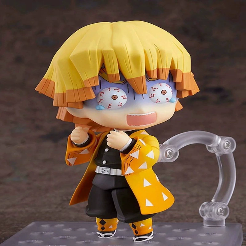 Фигура Q-версии PVC (Kimetsu no Yaiba Zenitsu), 10 см, шарнирные суставы и смена лица