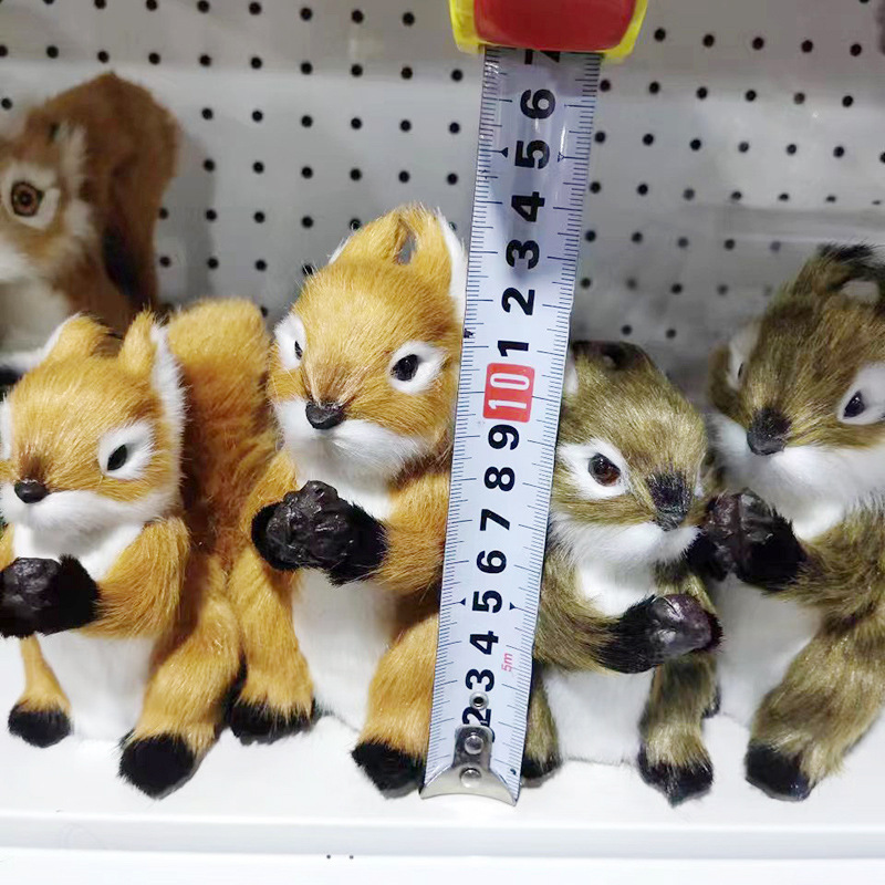Creative Squirrel Plush Doll Gray 14cm