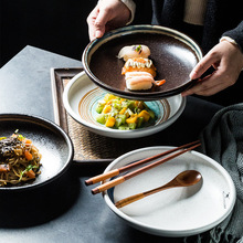 日式西餐廳拉面碗家用深口湯碗菜盤輕食店陶瓷意面甜品料理壽司盤
