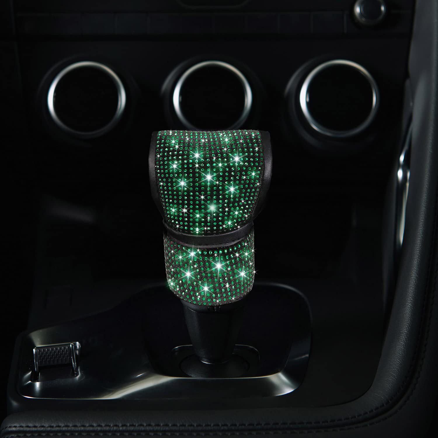 New Fashionable Full-Diamond Car Steering Wheel Cover for Women, Universal Crystal Flash Diamond Anti-Slip Handlebar Cover for All Seasons