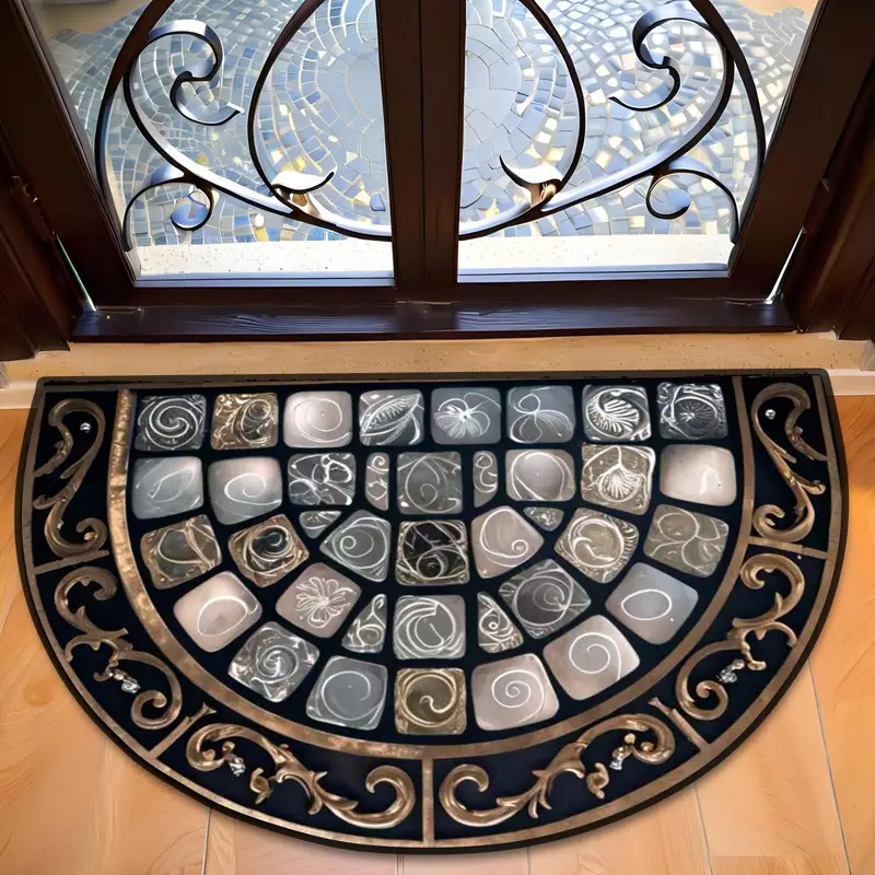 Transfronterizos TEMU retro alfombra americana puerta de entrada inodoro resistente a la suciedad y alfombra de desgaste fácil de cuidar