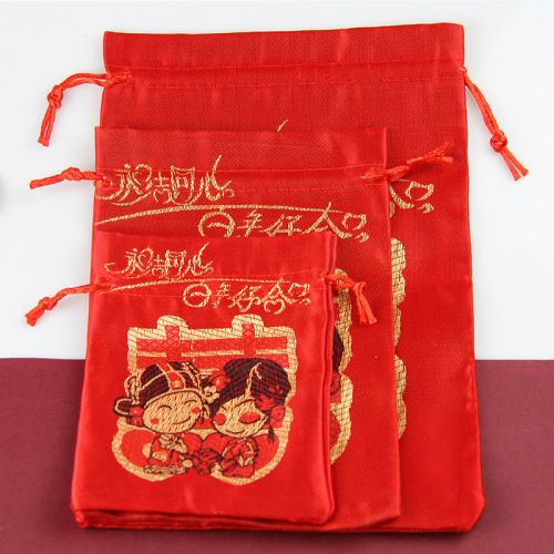 Chinese-style wedding hairpin candy bag, wedding retro auspicious candy bags, national-style auspicious candy bags, auspicious candy boxes