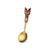 Large Santa reindeer spoon, Titanium gold