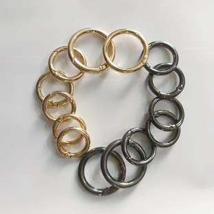 Open Spring Ring Key Ring Wholesale Zinc Alloy Metal Spring Buckle Circle Ring Dog Buckle Hook Buckle Card Buckle Type