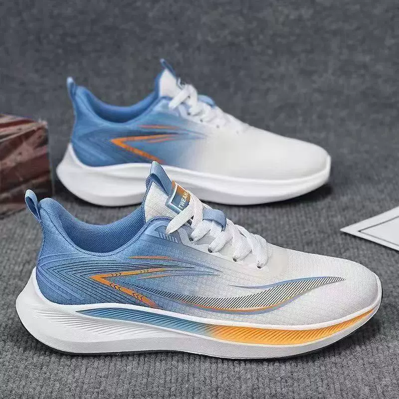 透气休闲鞋男 2025春季新款网布舒适轻便运动鞋 厂家直供跑步鞋子