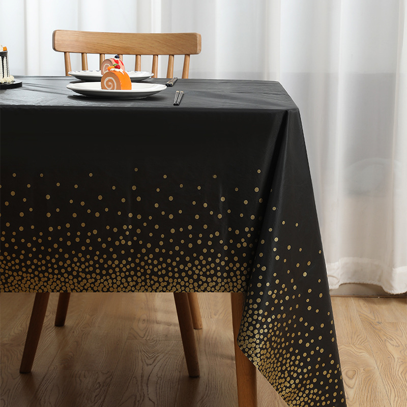 Amazon punto pequeño tela de mesa desechable impresión de fiesta decoración tela de mesa PEVA gruesa fiesta tela de mesa impermeable