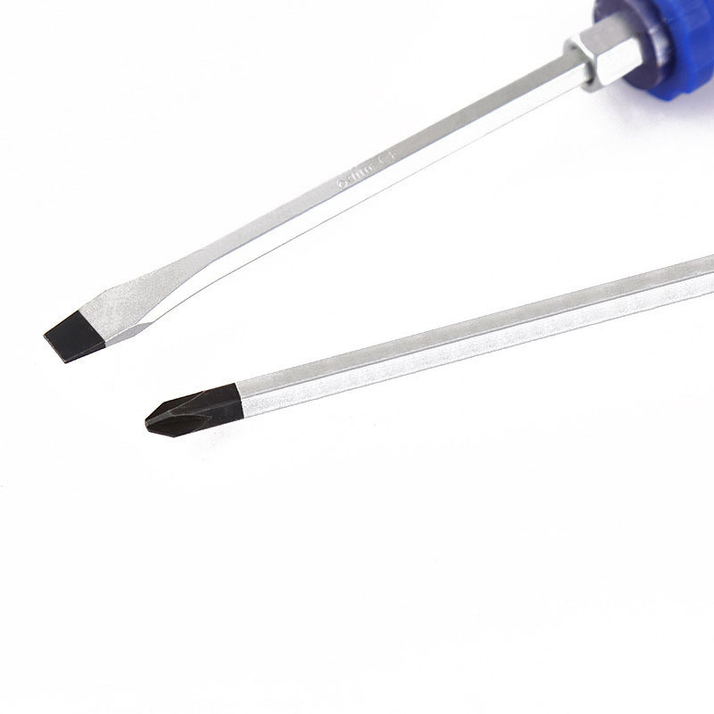 Destornillador manual mango de rosca transparente destornillador punzante destornillador cruzado acero al cromo vanadio destornillador magnético fuerte