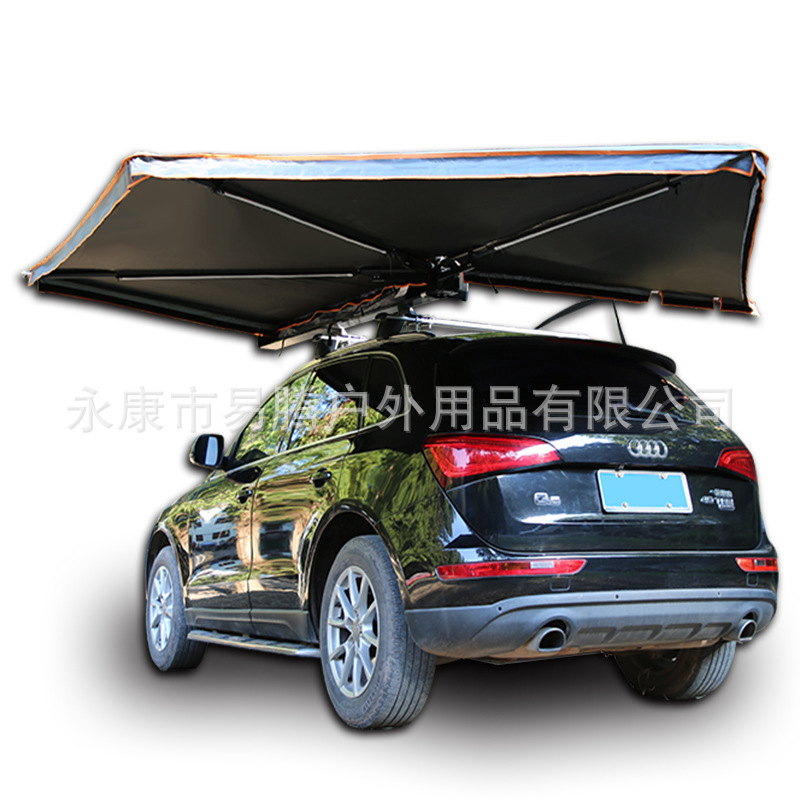 Car Side Canopy Aluminum Shell Suv Side Tent 270-Degree Quick-Open Sunshade Outdoor Camping Rainproof Sun Protection Car Tent