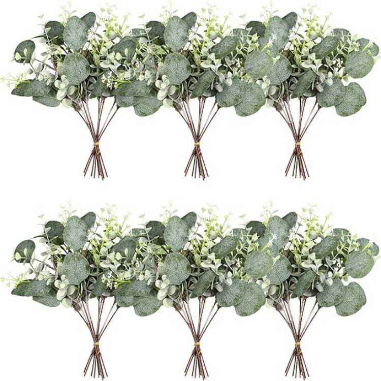 Artificial Eucalyptus Cross-border Flower-arranging Table Decoration Eucalyptus Leaves Single Eucalyptus Simulated Flower