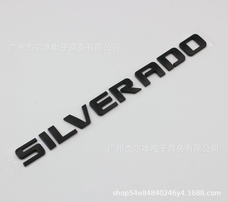 Suitable for Chevrolet Silverado pickup truck logo ABS tail box labeling English letters modified labeling