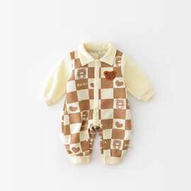 婴幼儿衣服春秋装超萌可爱男宝宝连体哈衣满月百天卡通爬服外出服