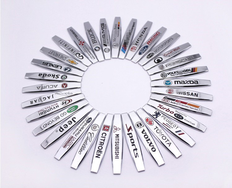 Metal Fender Side Stickers Suitable for Mercedes-Benz, Audi, Volkswagen, Toyota Car Fenders, Car Logo Three-Dimensional Decoration for the Body